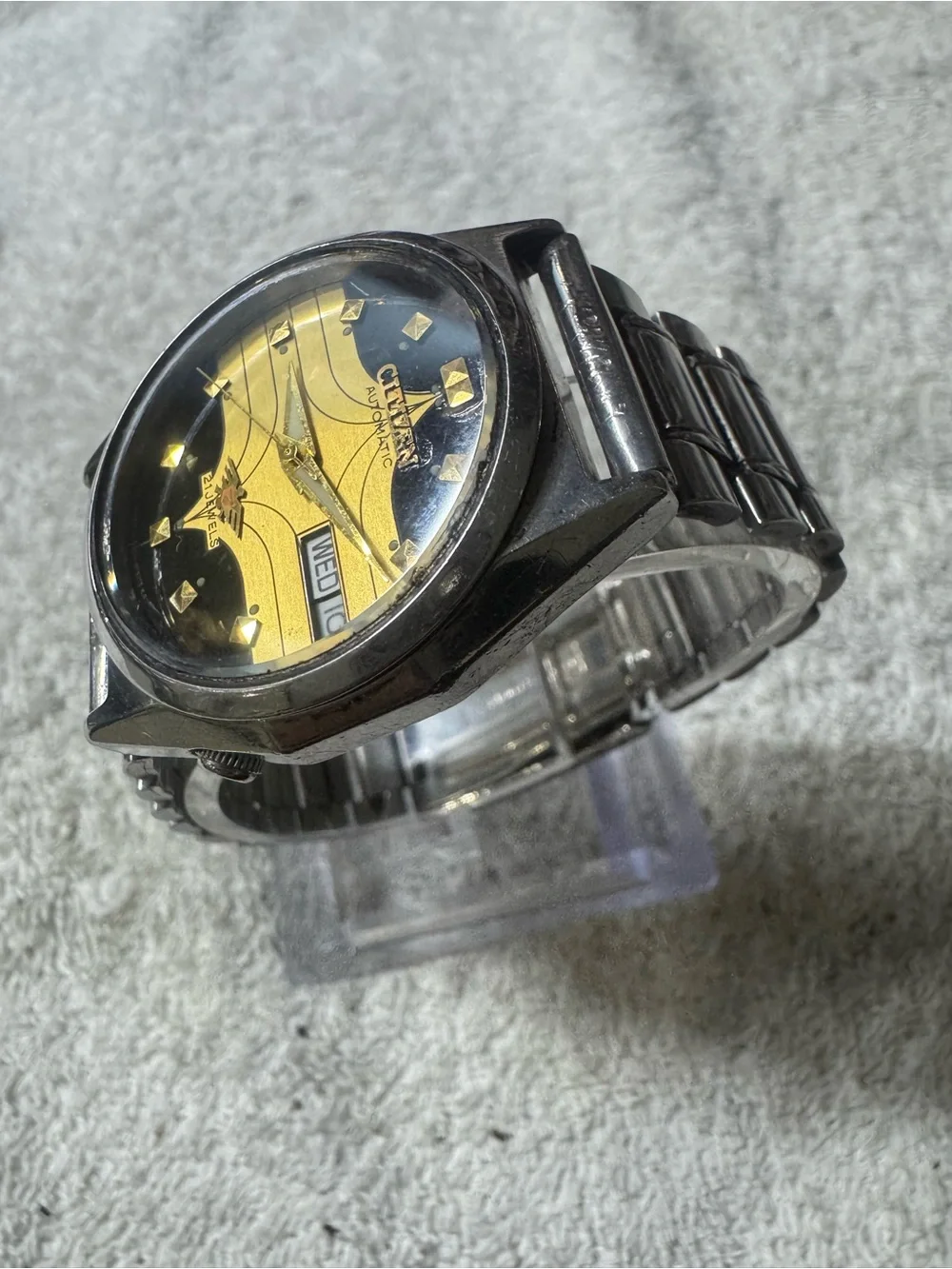 Citizen Two-Tone Black and Gold Automatic Wristwatch
